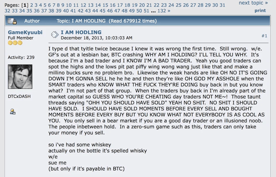HODLING